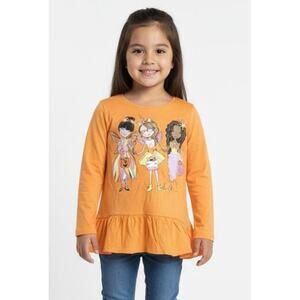 Spooky Night Orange Halloween Graphic Sequins Fantasy T-Shirt Size XS (4)